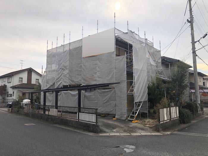 滋賀県野洲市足場工事施工写真