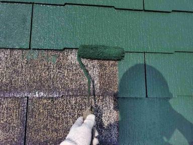 【屋根塗装 下塗り・中塗り】滋賀 湖南市